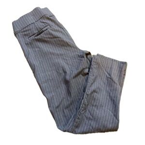 Ophelia Roe Ankle Pants Women’s Size MED Gray with White pinstripe dress pants